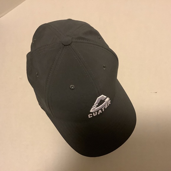 Cuater Travis Mathew Flex Fit Tech Golf Hat Gray With White Logo SnapBack Cap - Picture 13 of 16